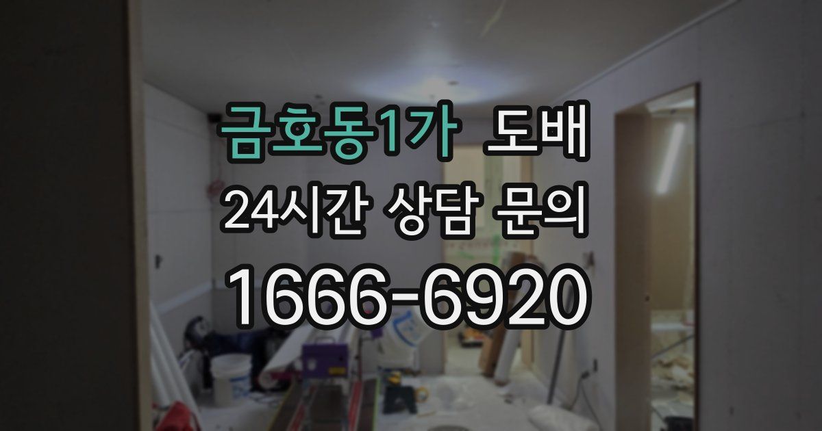 금호동1가 도배