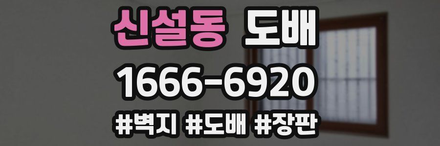 신설동 도배