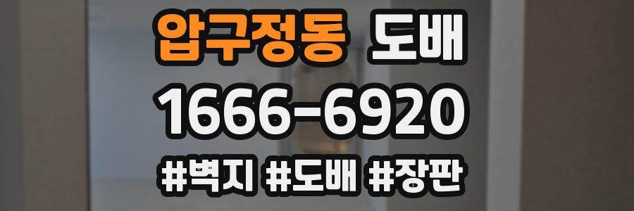 압구정동 도배