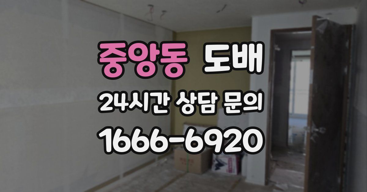 중앙동 도배