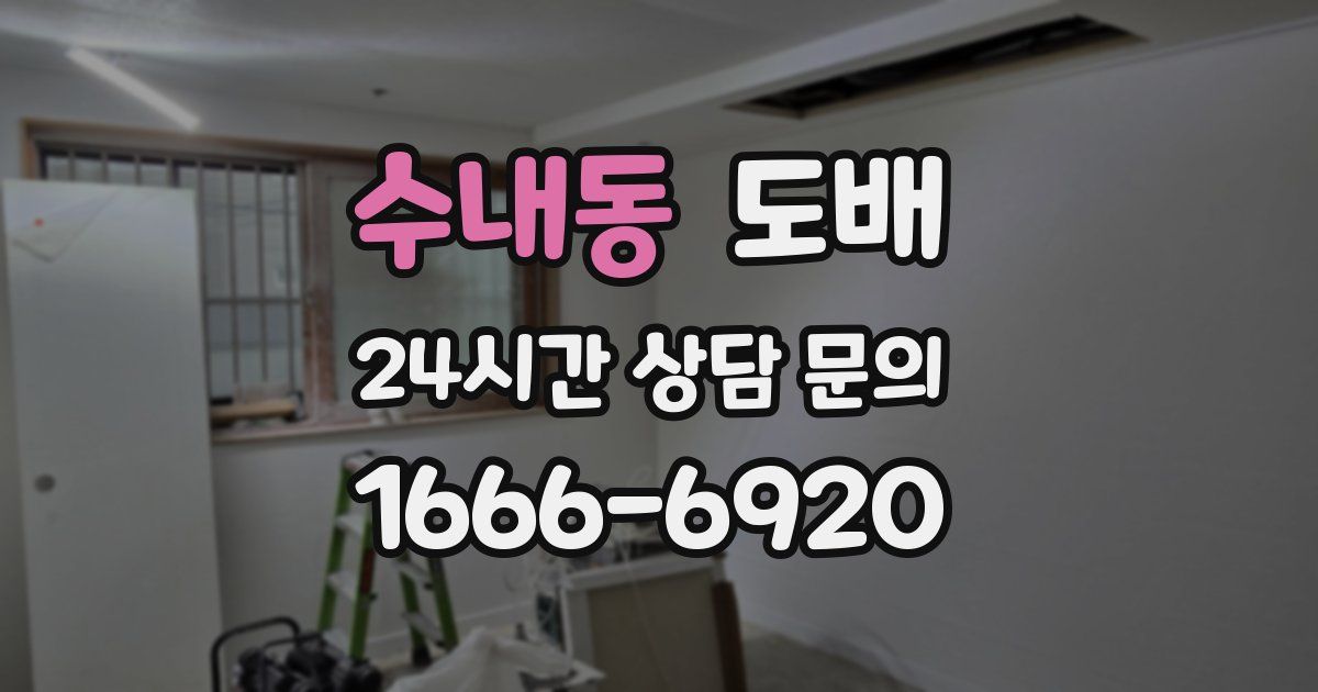 수내동 도배