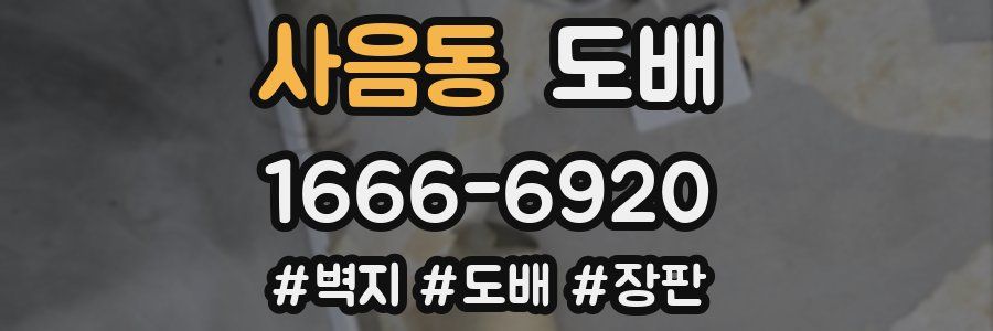 사음동 도배