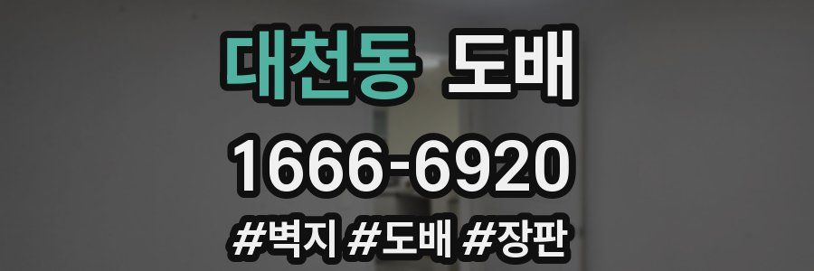 대천동 도배