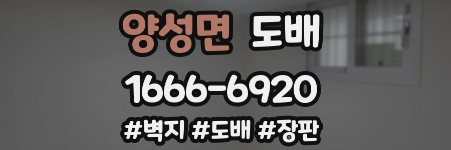 양성면 도배