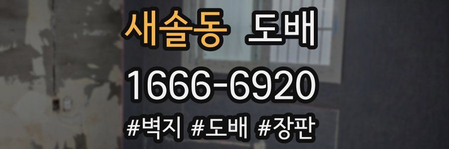 새솔동 도배