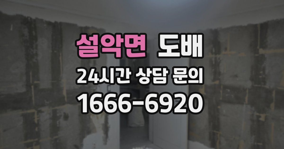 설악면 도배