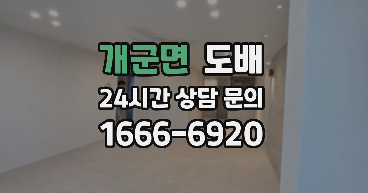 개군면 도배