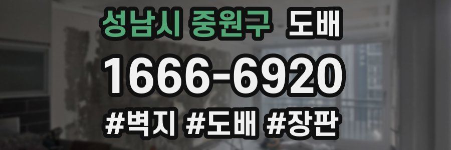 성남시 중원구 도배