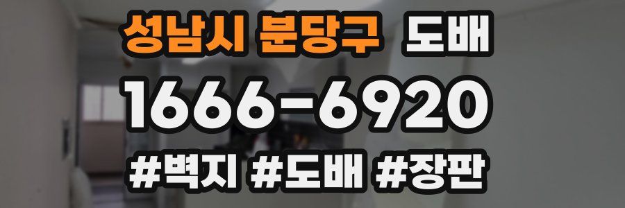 성남시 분당구 도배