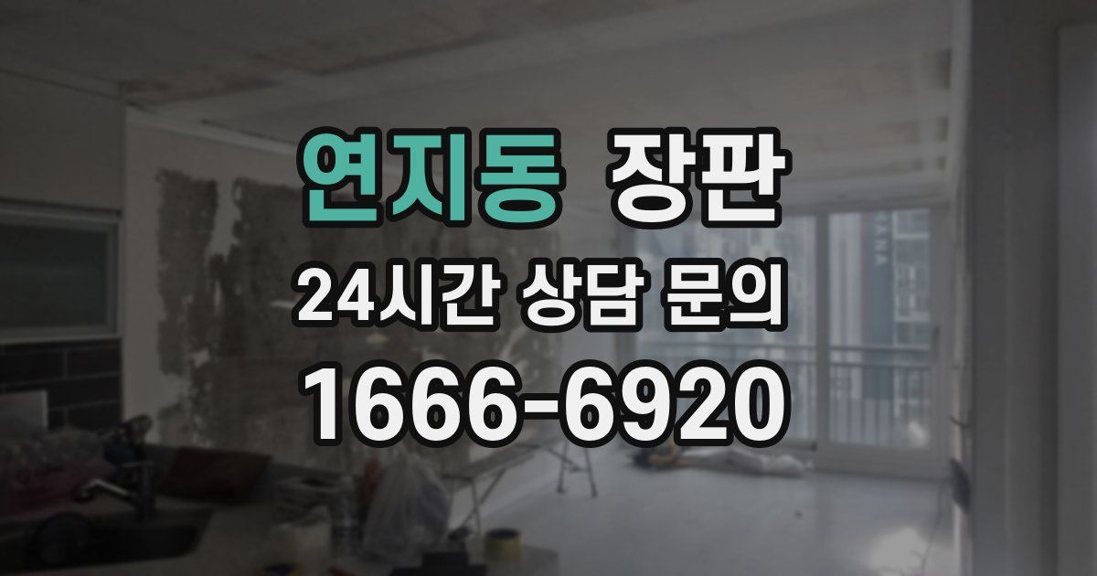 연지동 장판