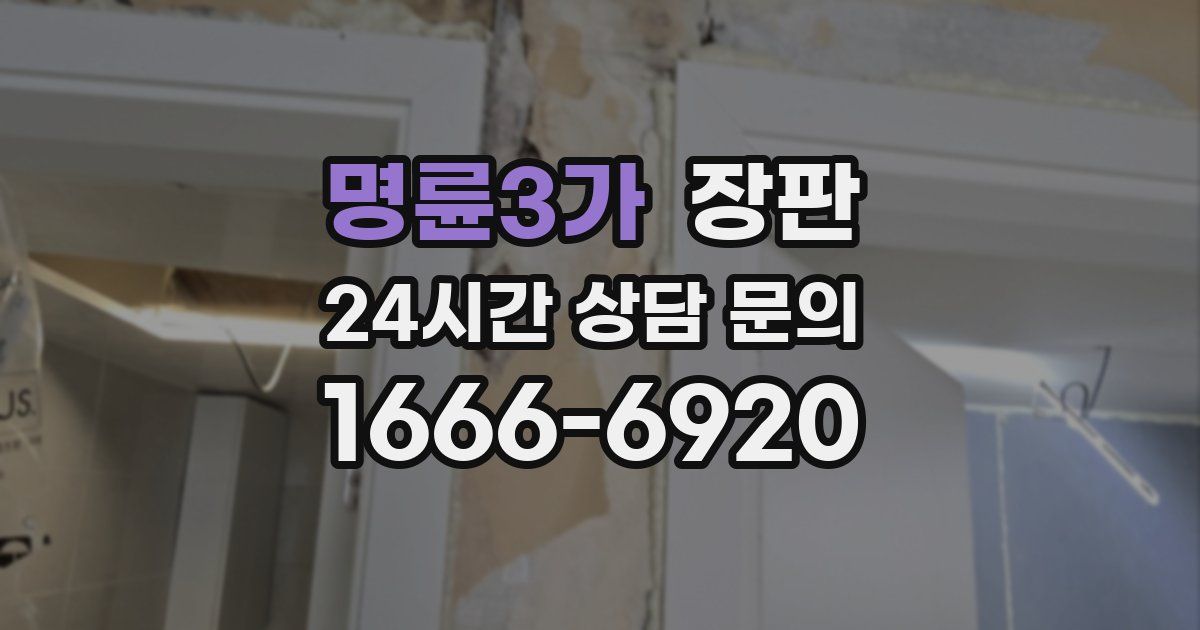 명륜3가 장판