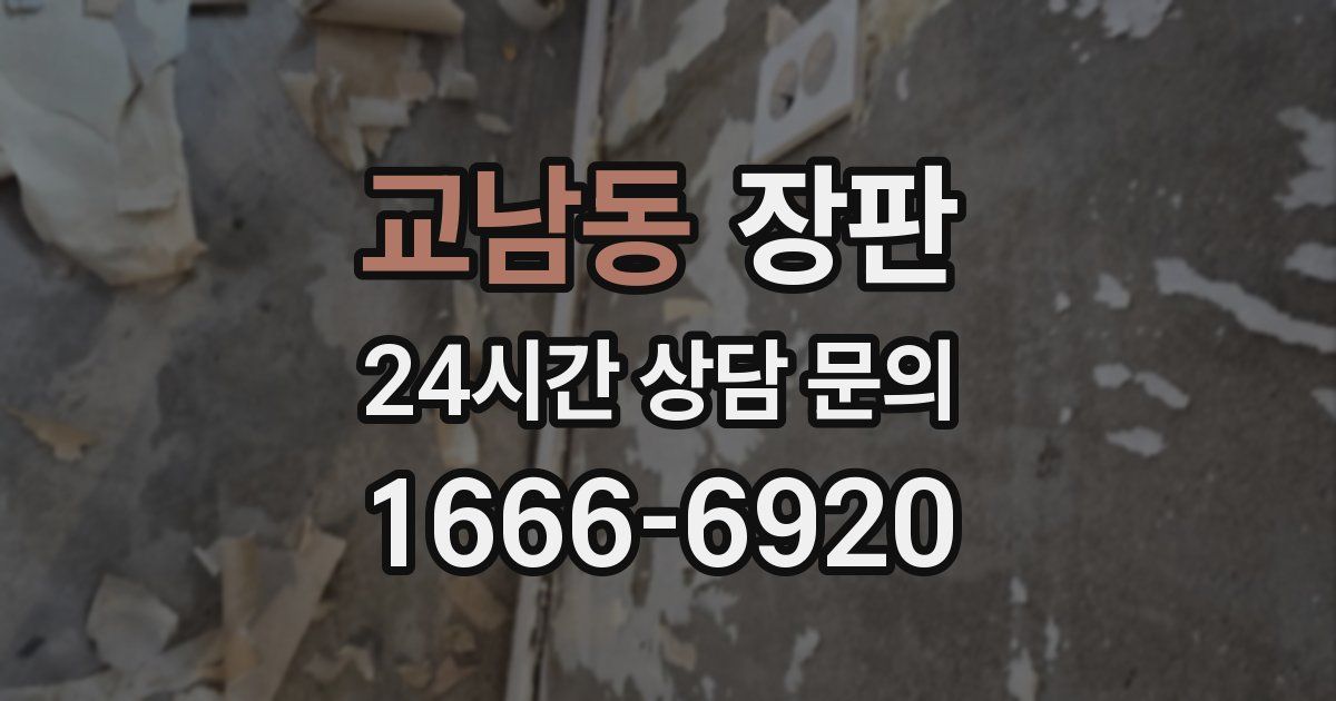 교남동 장판