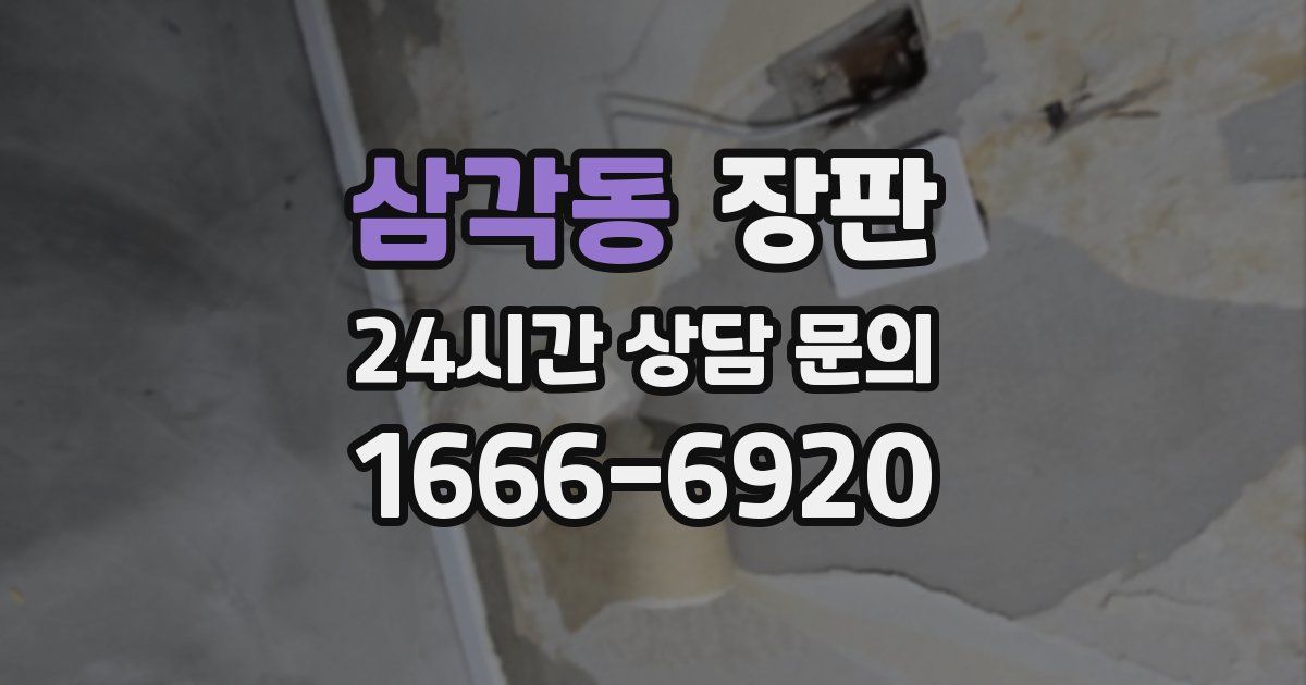 삼각동 장판