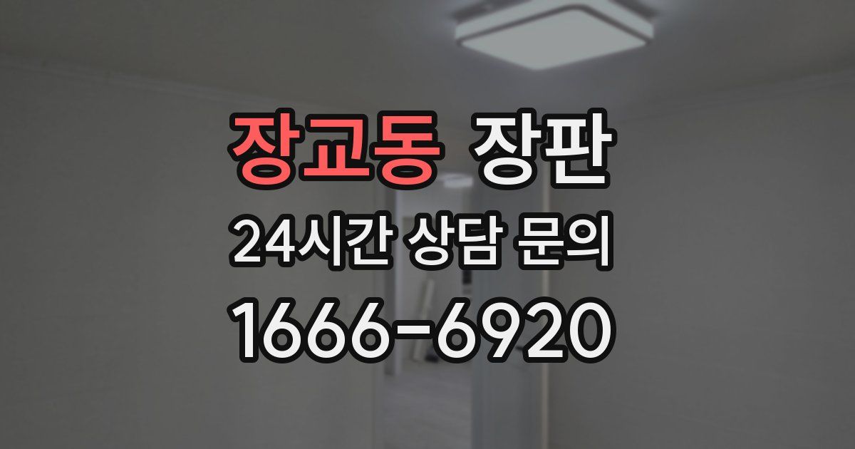 장교동 장판