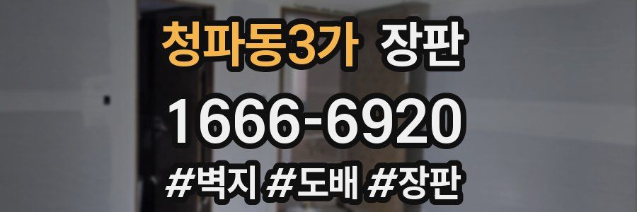 청파동3가 장판