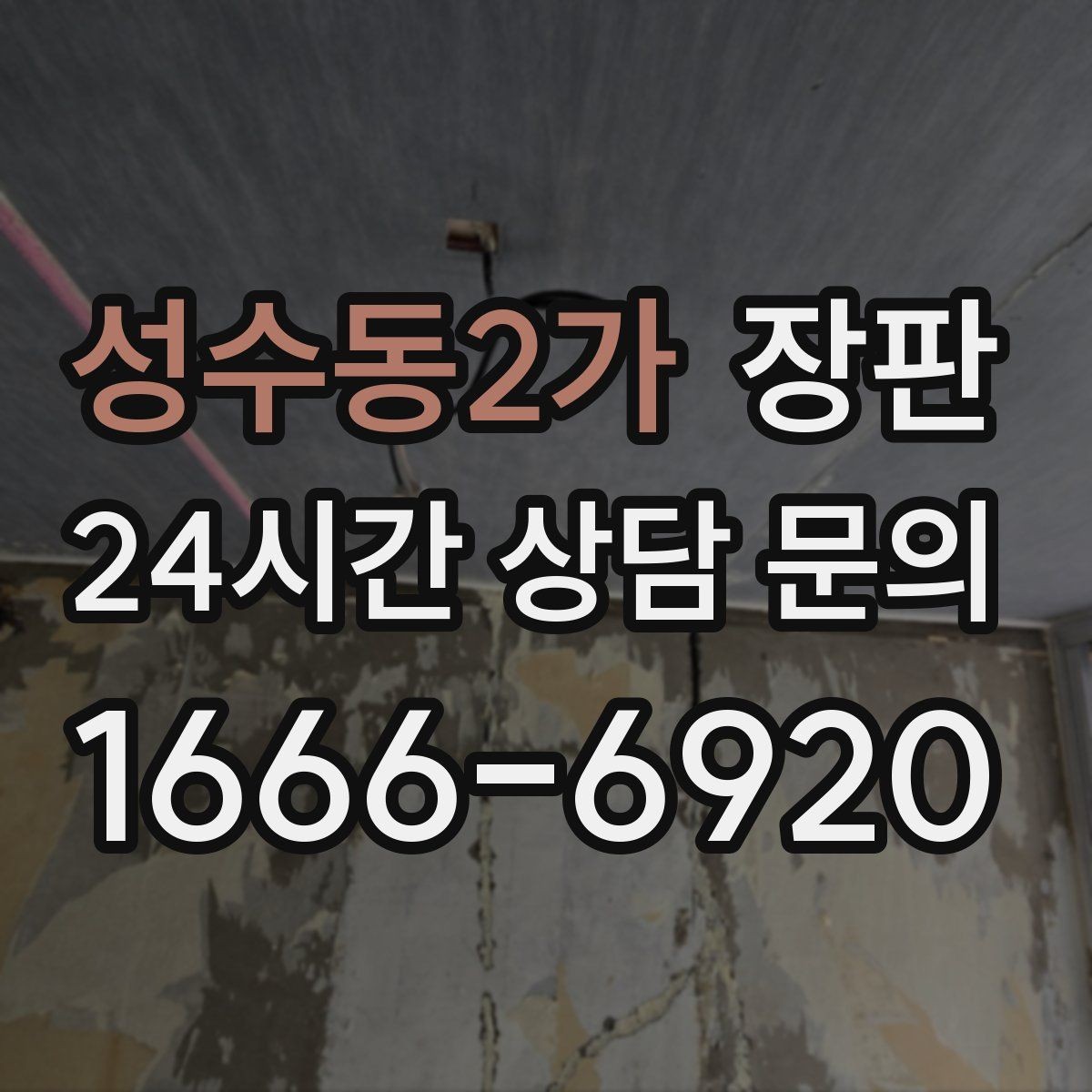 성수동2가 장판 손님맞이 공간에 어울리는 분위기