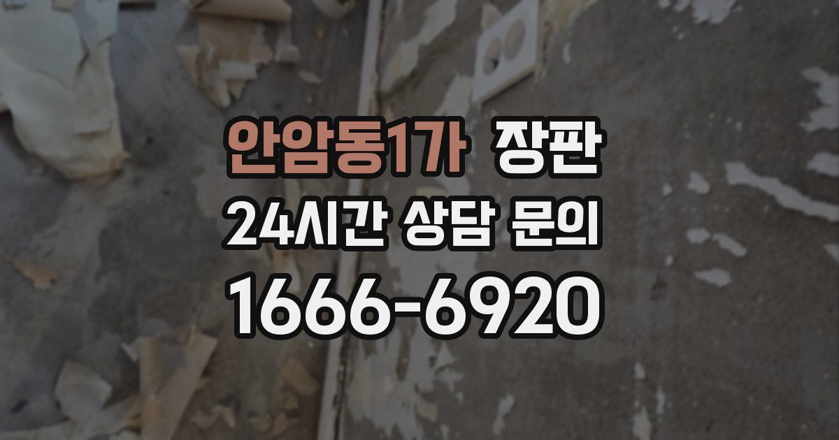 안암동1가 장판