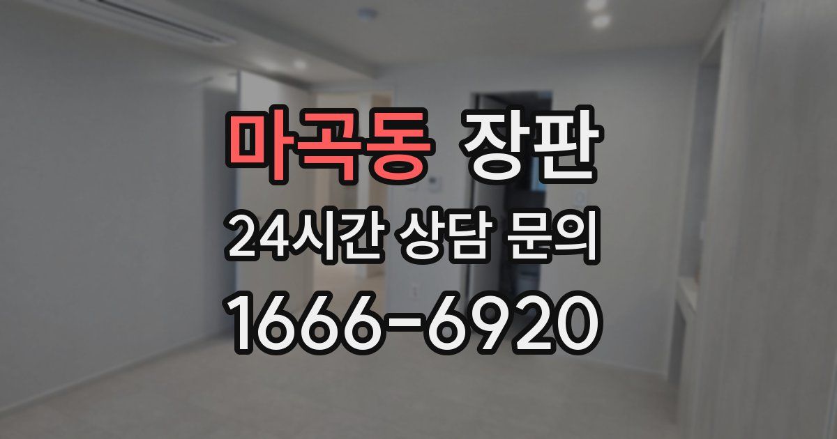 마곡동 장판