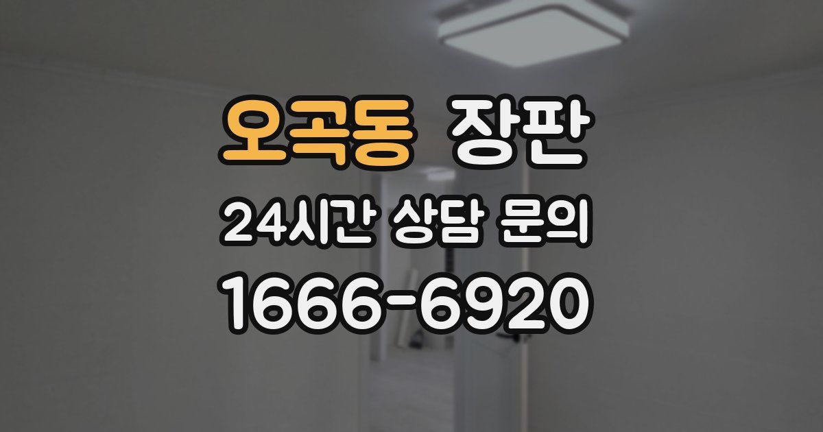 오곡동 장판