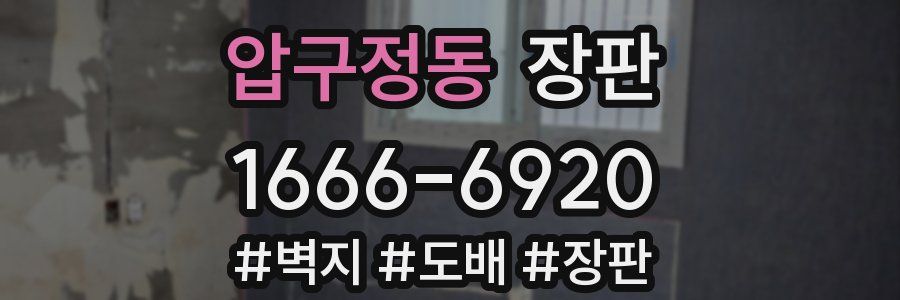 압구정동 장판