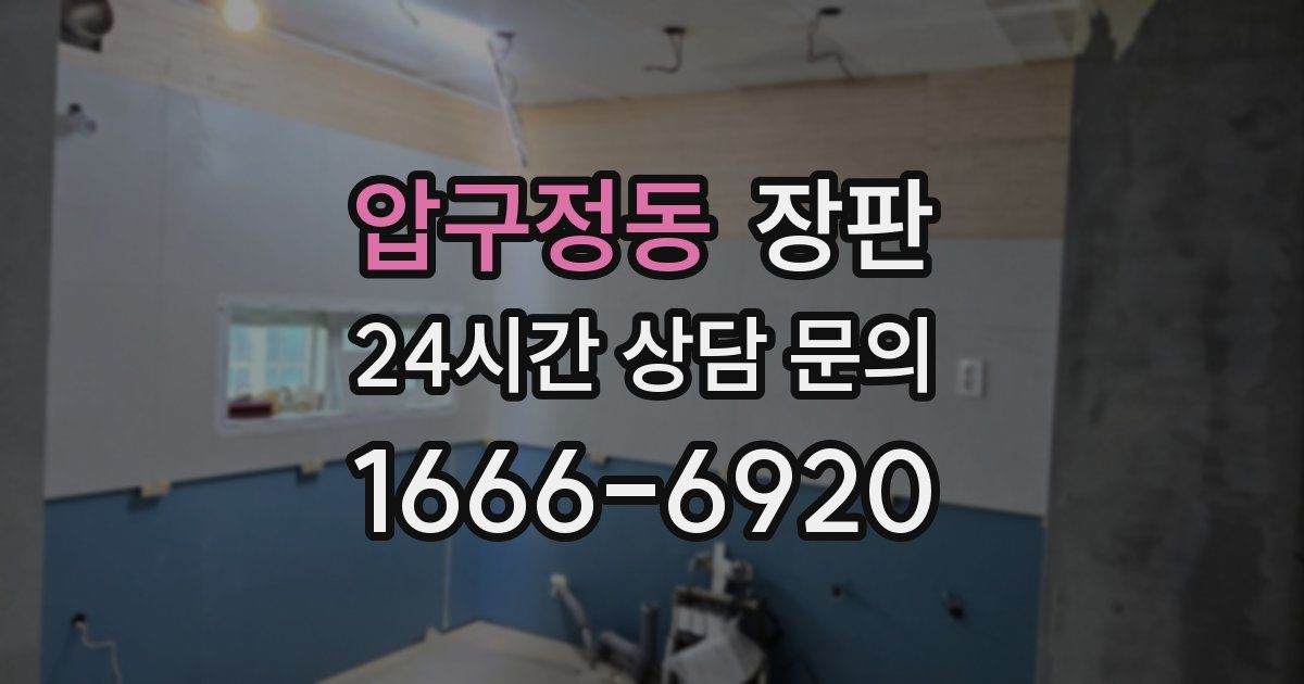 압구정동 장판