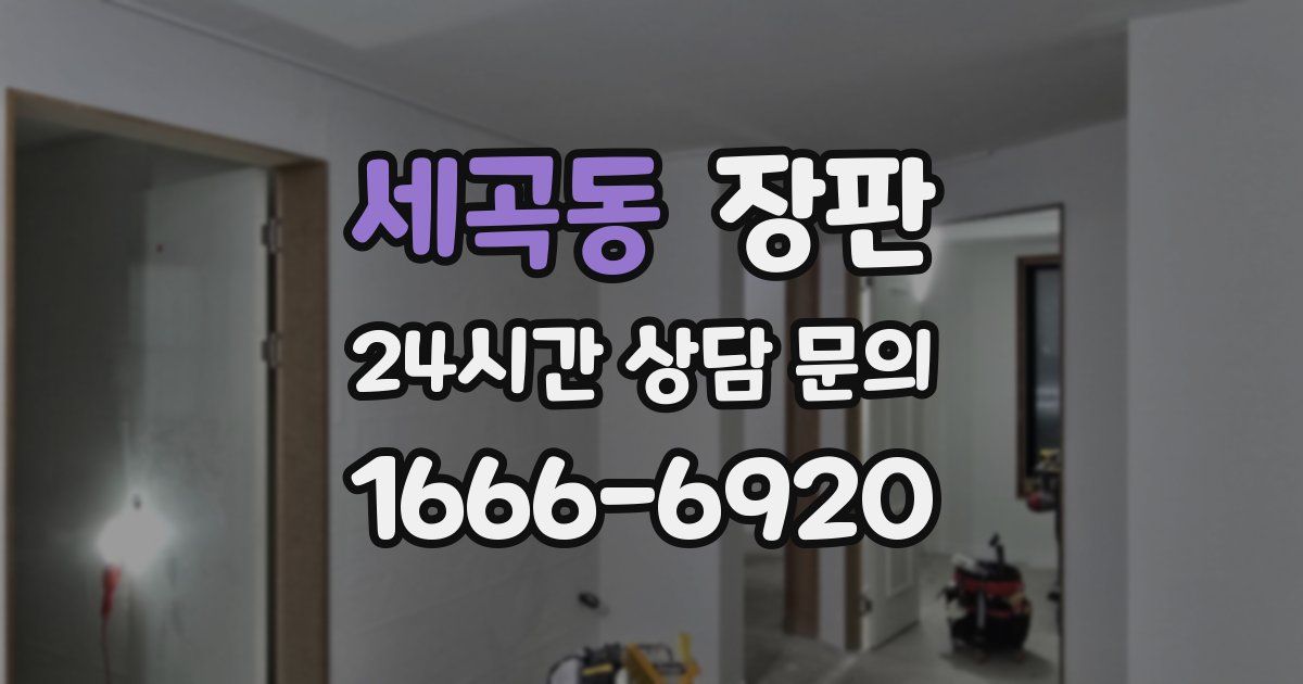 세곡동 장판