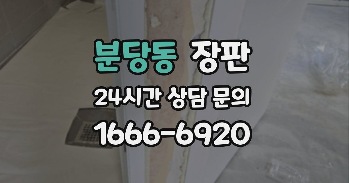 분당동 장판