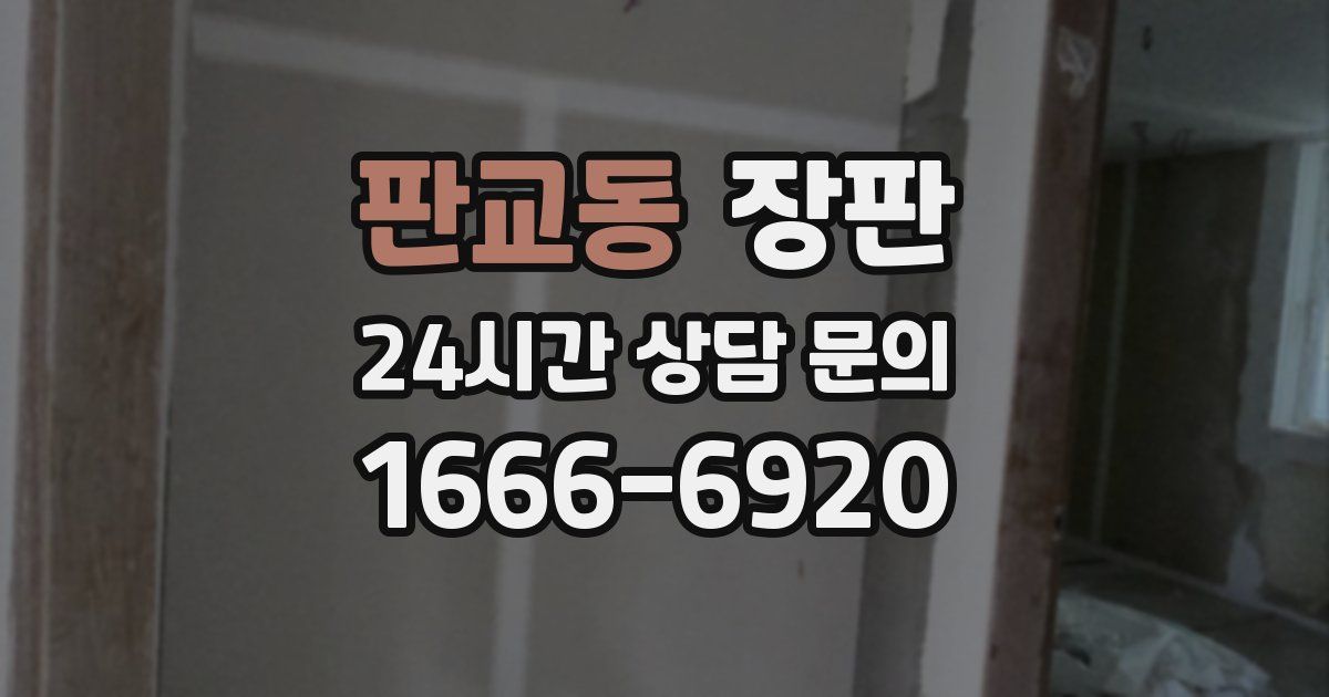 판교동 장판