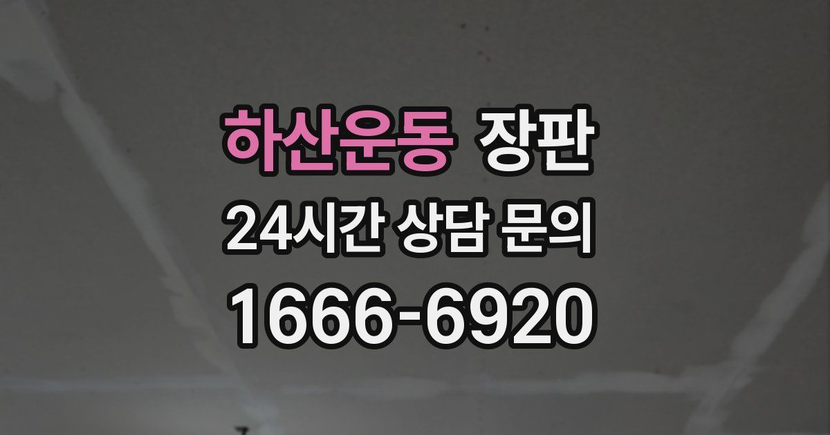 하산운동 장판