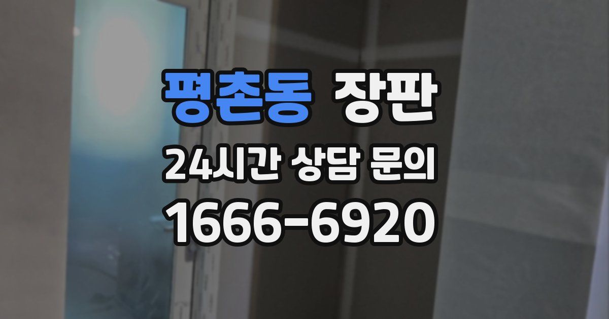 평촌동 장판