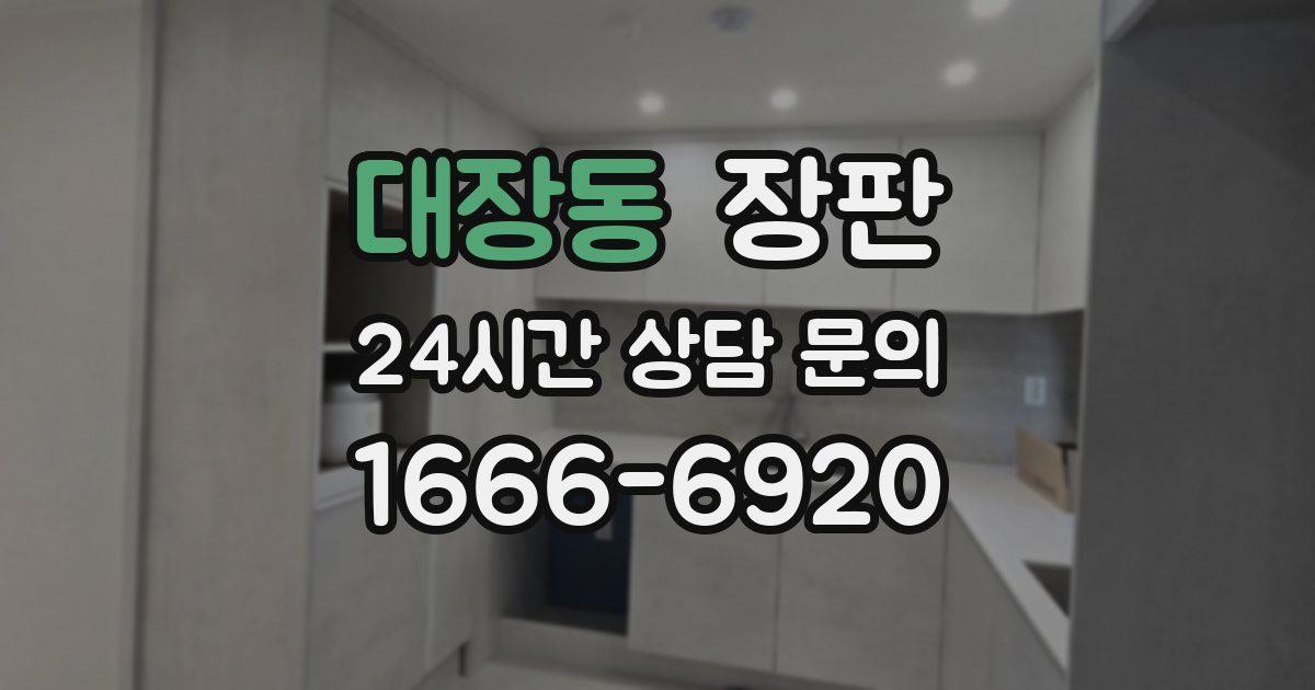 대장동 장판