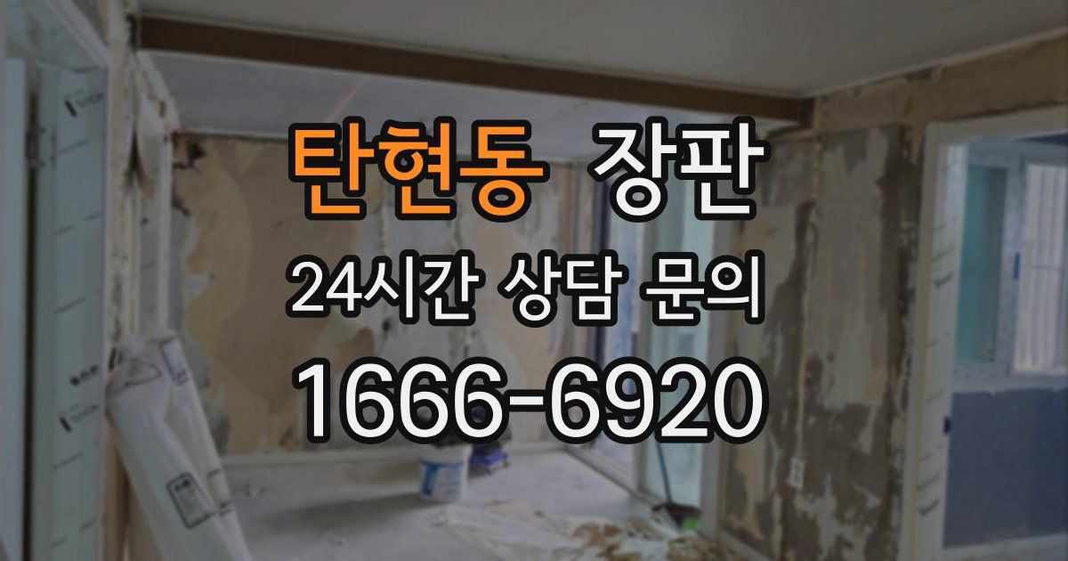 탄현동 장판