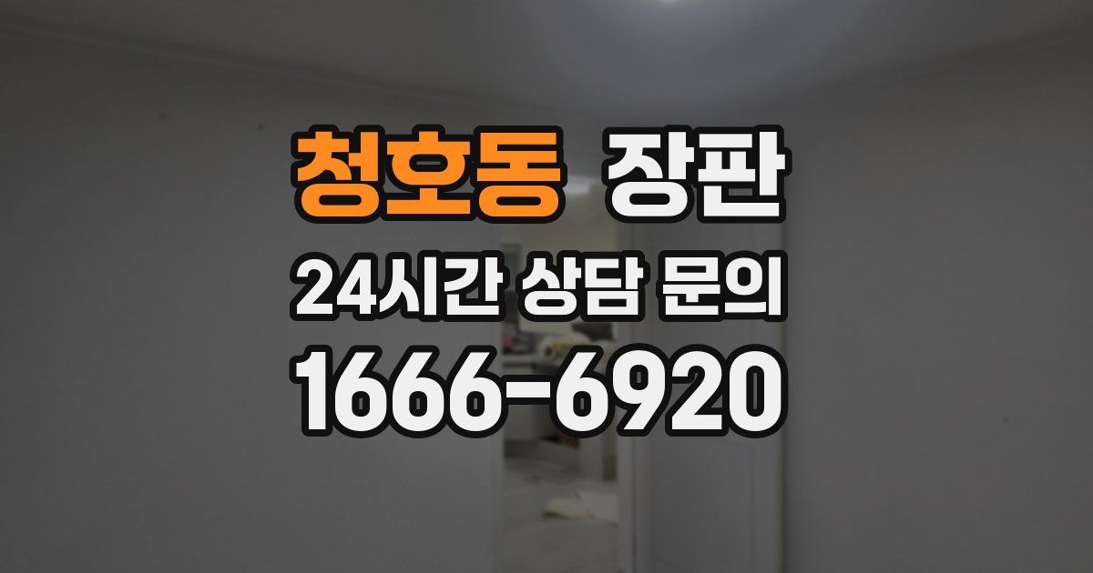 청호동 장판