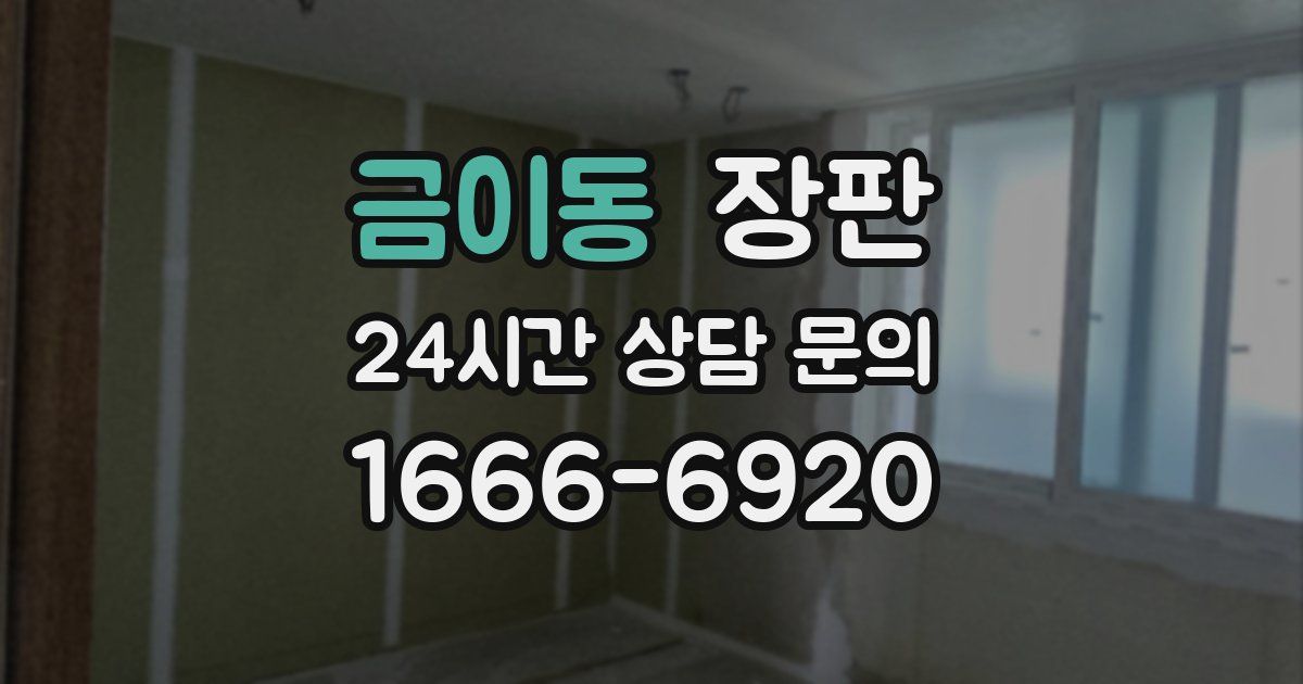 금이동 장판