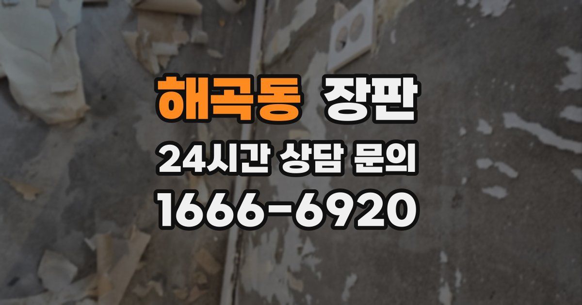 해곡동 장판