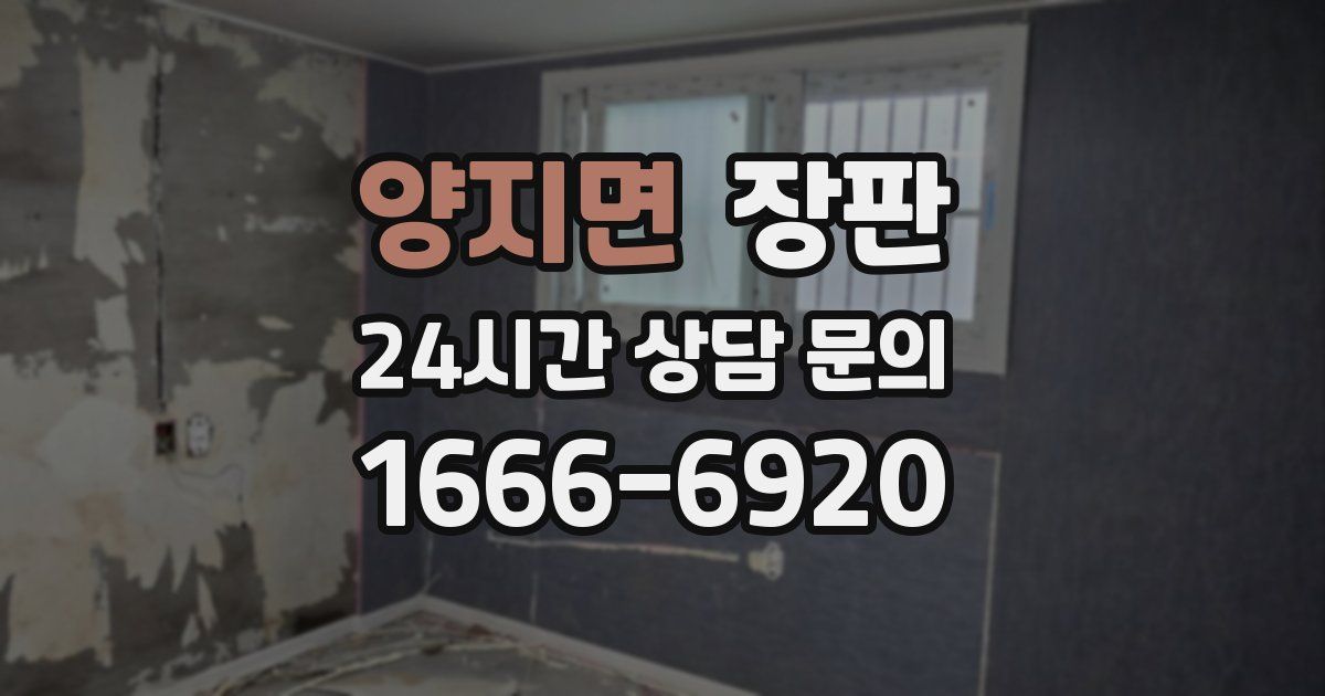 양지면 장판