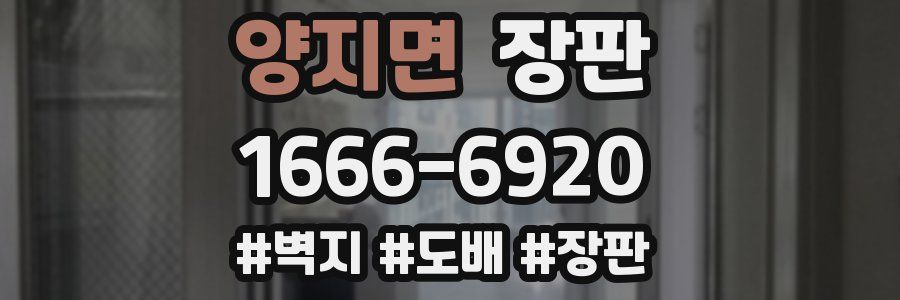 양지면 장판