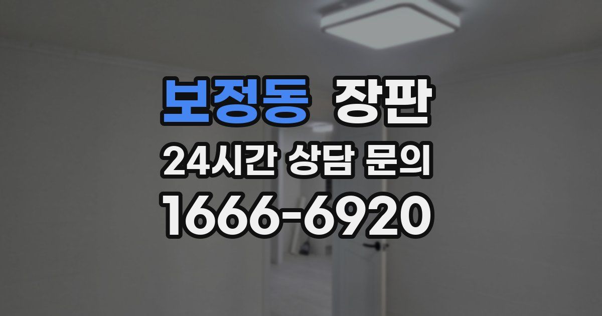 보정동 장판