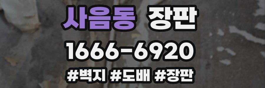 사음동 장판