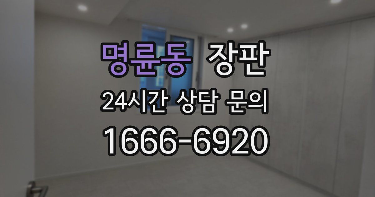 명륜동 장판