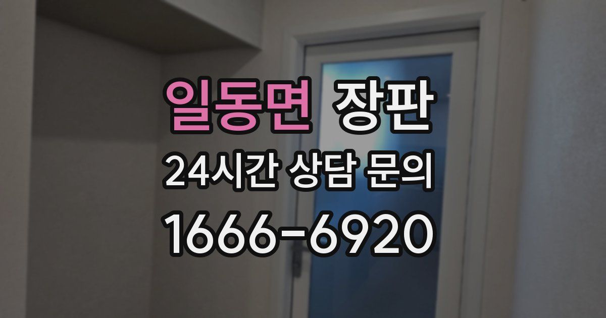 일동면 장판