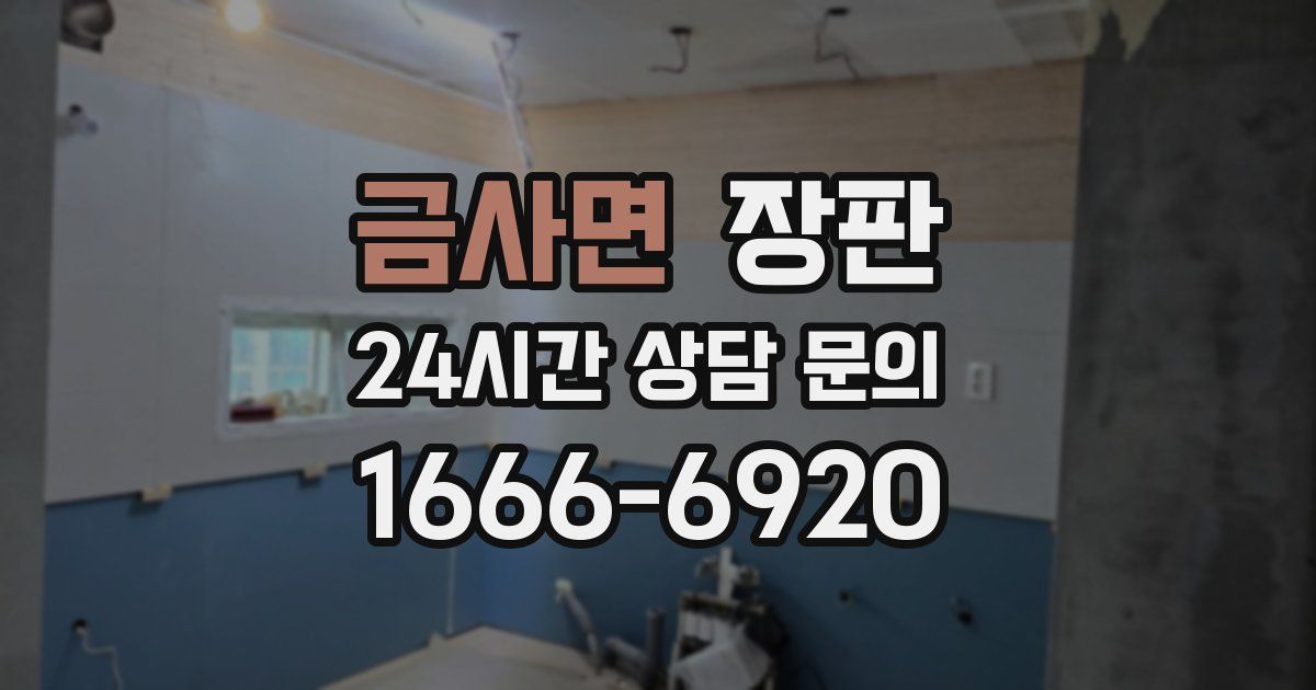 금사면 장판
