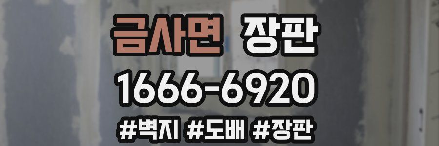 금사면 장판