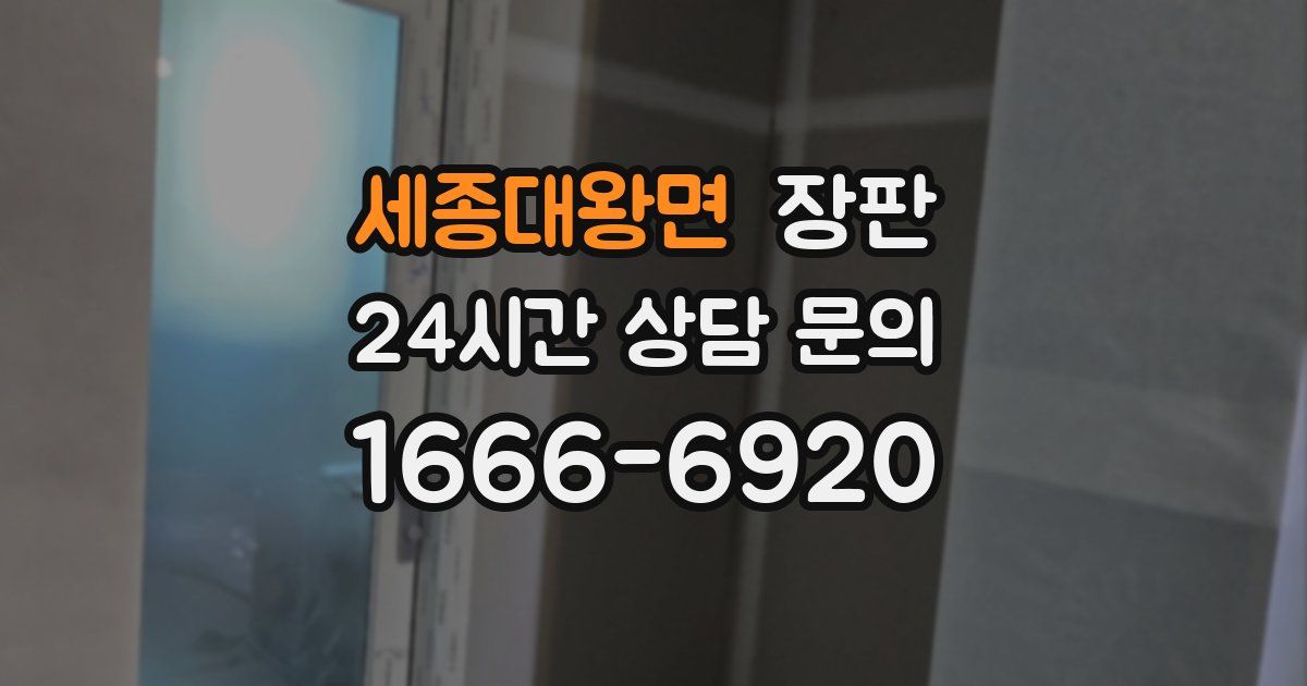세종대왕면 장판