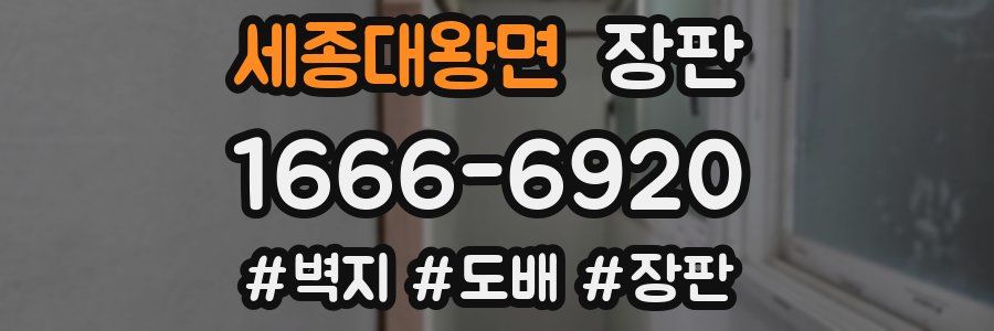 세종대왕면 장판