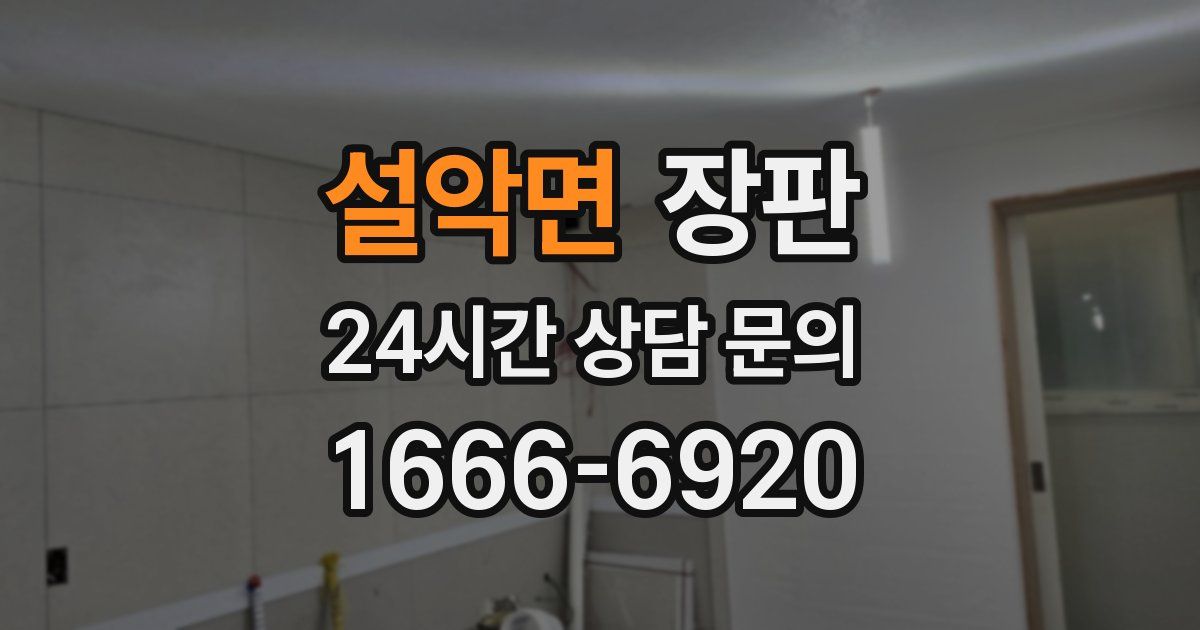 설악면 장판