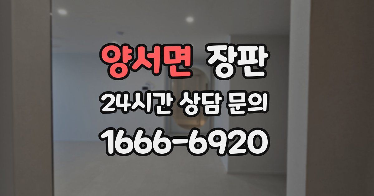 양서면 장판