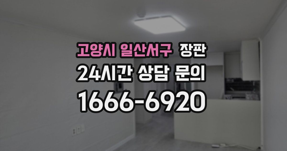 고양시 일산서구 장판