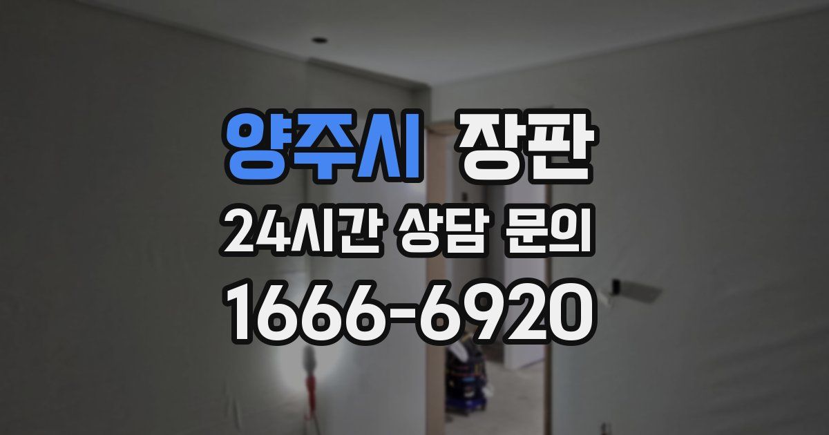 양주시 장판