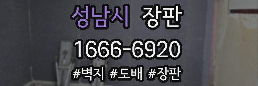 성남시 장판